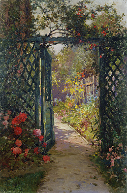 The Garden Gate - Alfred de Breanski, Jr.