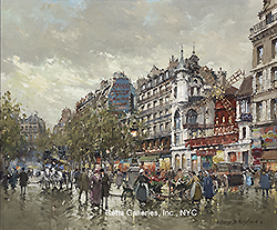 Le Moulin Rouge a Montmartre, Paris en 1900 - Antoine Blanchard
