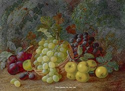 Grapes, Plums and Apples Against a Mossy Bank - Vincent Clare