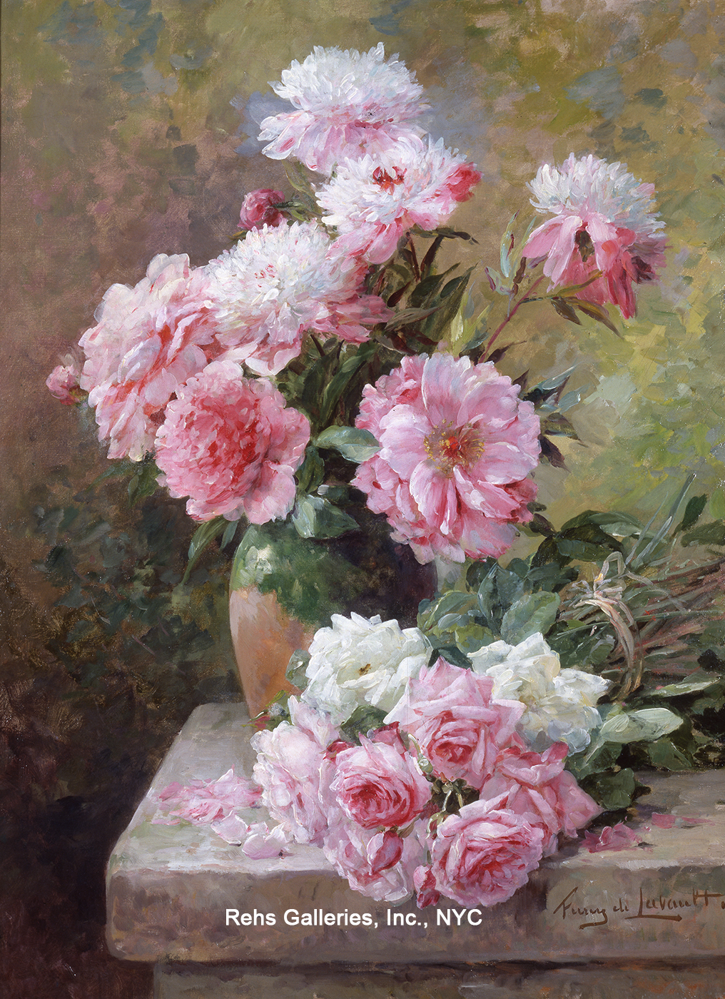 Roses & Peonies - Furcy De Lavault Albert Tibule