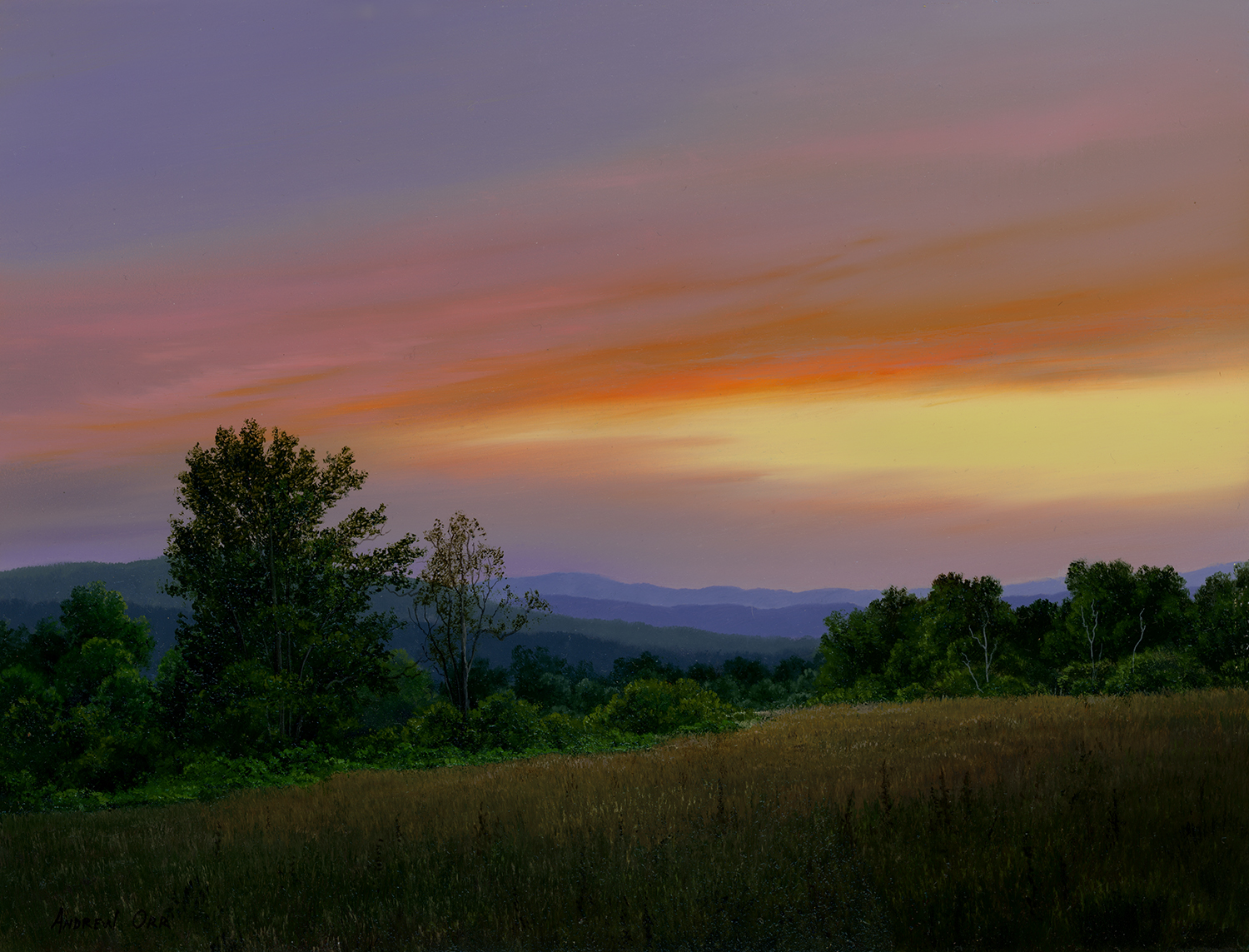Sunset in the North Country (the artist\