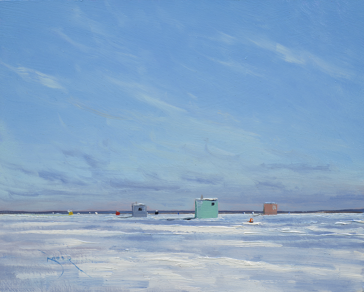 Ice Houses on the Banana Bar, Lake Mille Lacs, MN - Bauer Ben