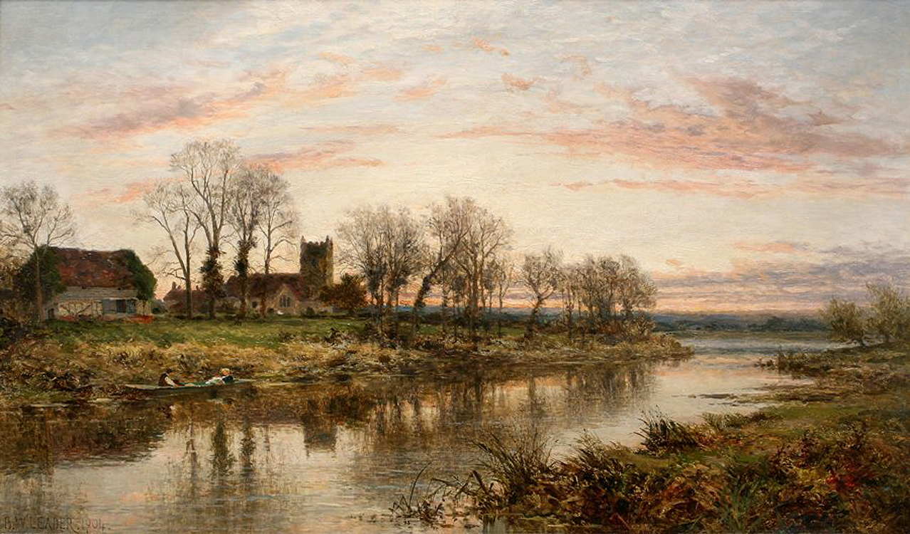 Evening on the Thames in Wargrave - Leader, Benjamin Williams