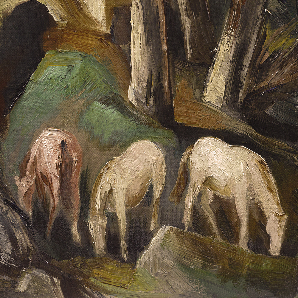 Three White Horses - Nordfeldt, Bror Julius Olsson