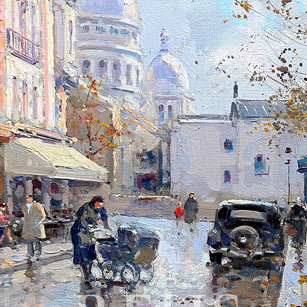 Le Sacré-Cœur et la Place du Tertre, Montmartre - Edouard Léon Cortès