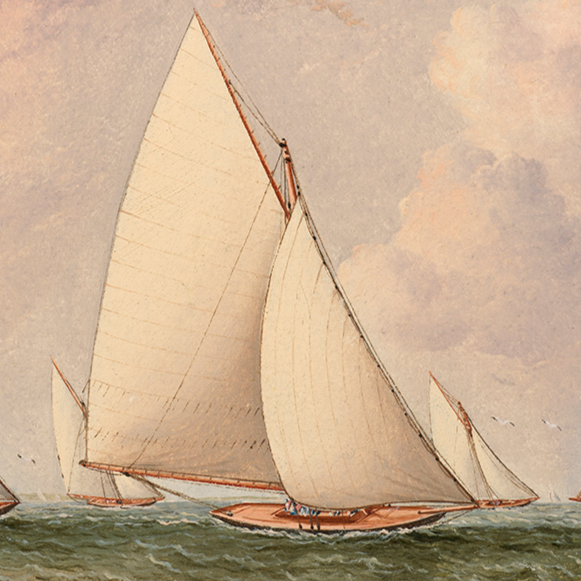 Yachts Racing off Southampton, Long Island - James Edward Buttersworth