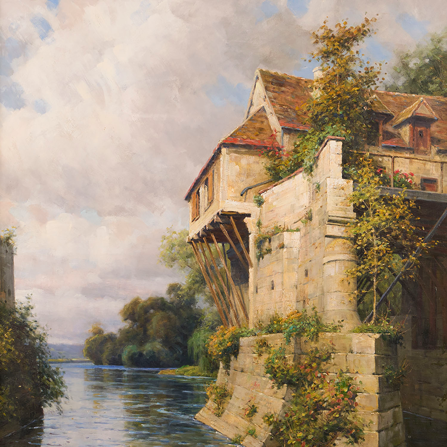 Old Mill on the Broken Bridge, Vernon, Normandy - Louis Aston Knight