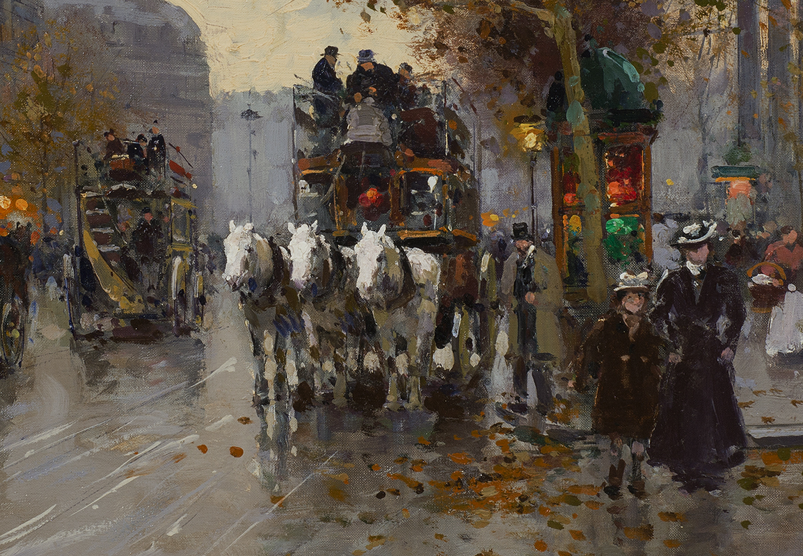 Omnibus on the Place de la Madeleine - Cortès, Edouard Léon