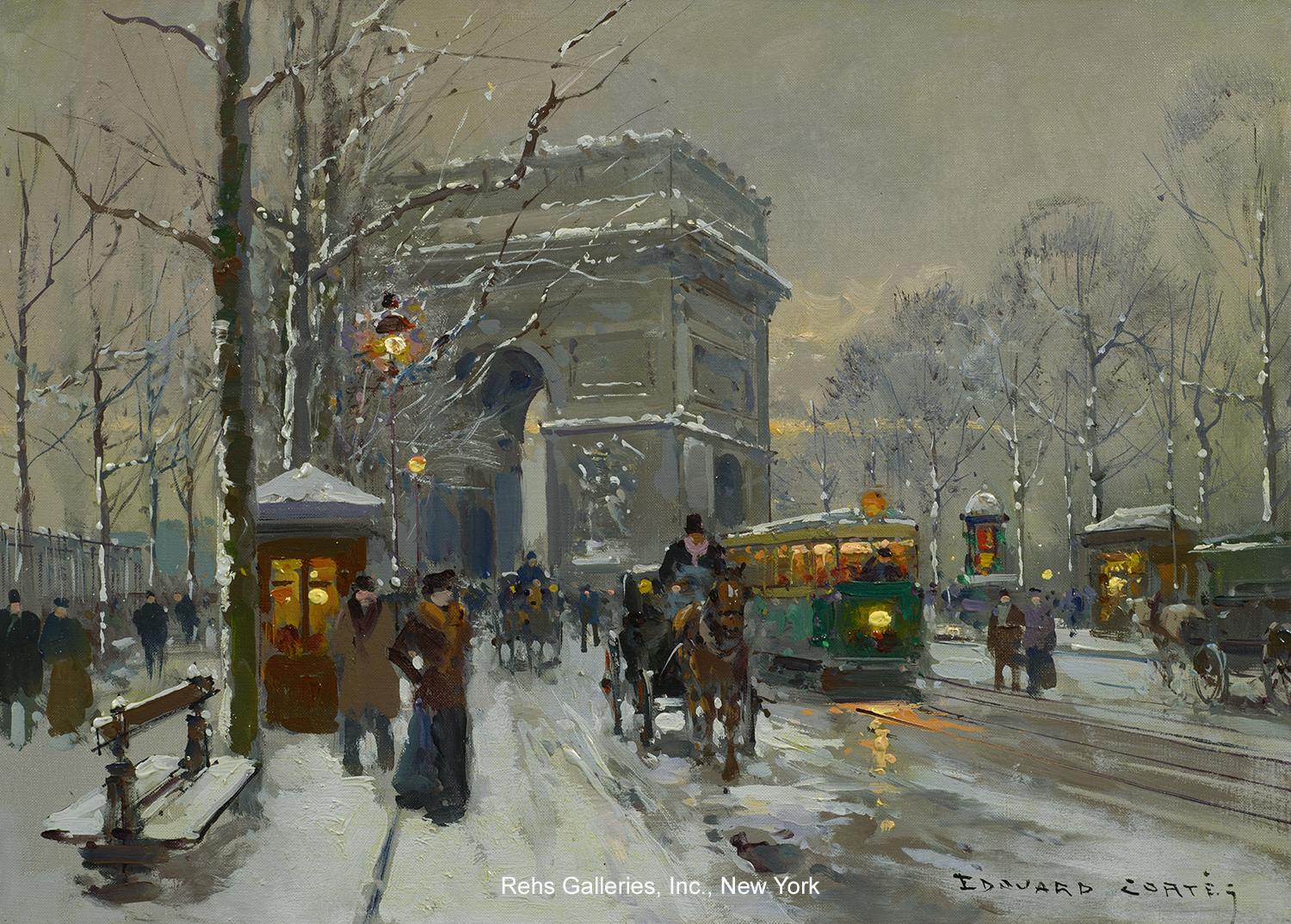 Arc de Triomphe, Hiver - Cortès, Edouard Léon