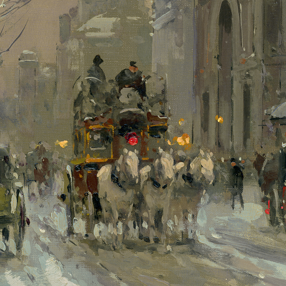 Porte St. Martin, Hiver - Edouard Léon Cortès