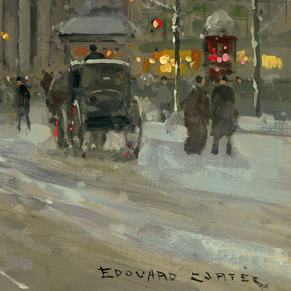 Porte St. Martin, Hiver - Edouard Léon Cortès