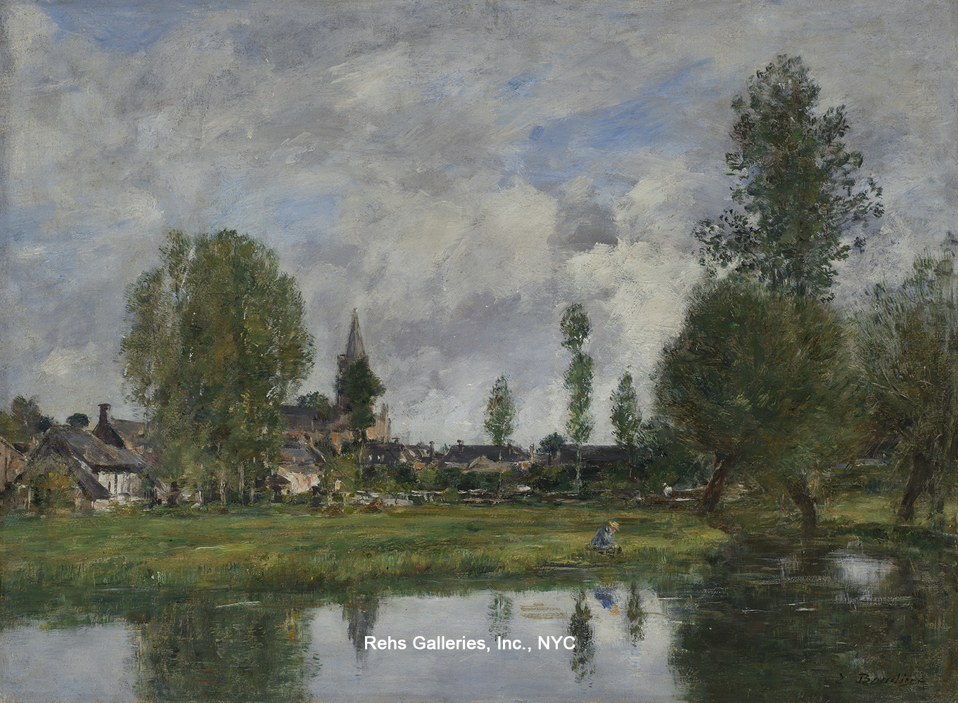 Village aux Environs de Dunkerque Eugène Louis Boudin (1824 - 1898)