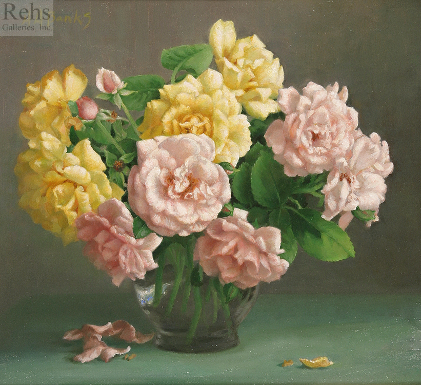 Pink and Yellow Roses - Holly Hope Banks