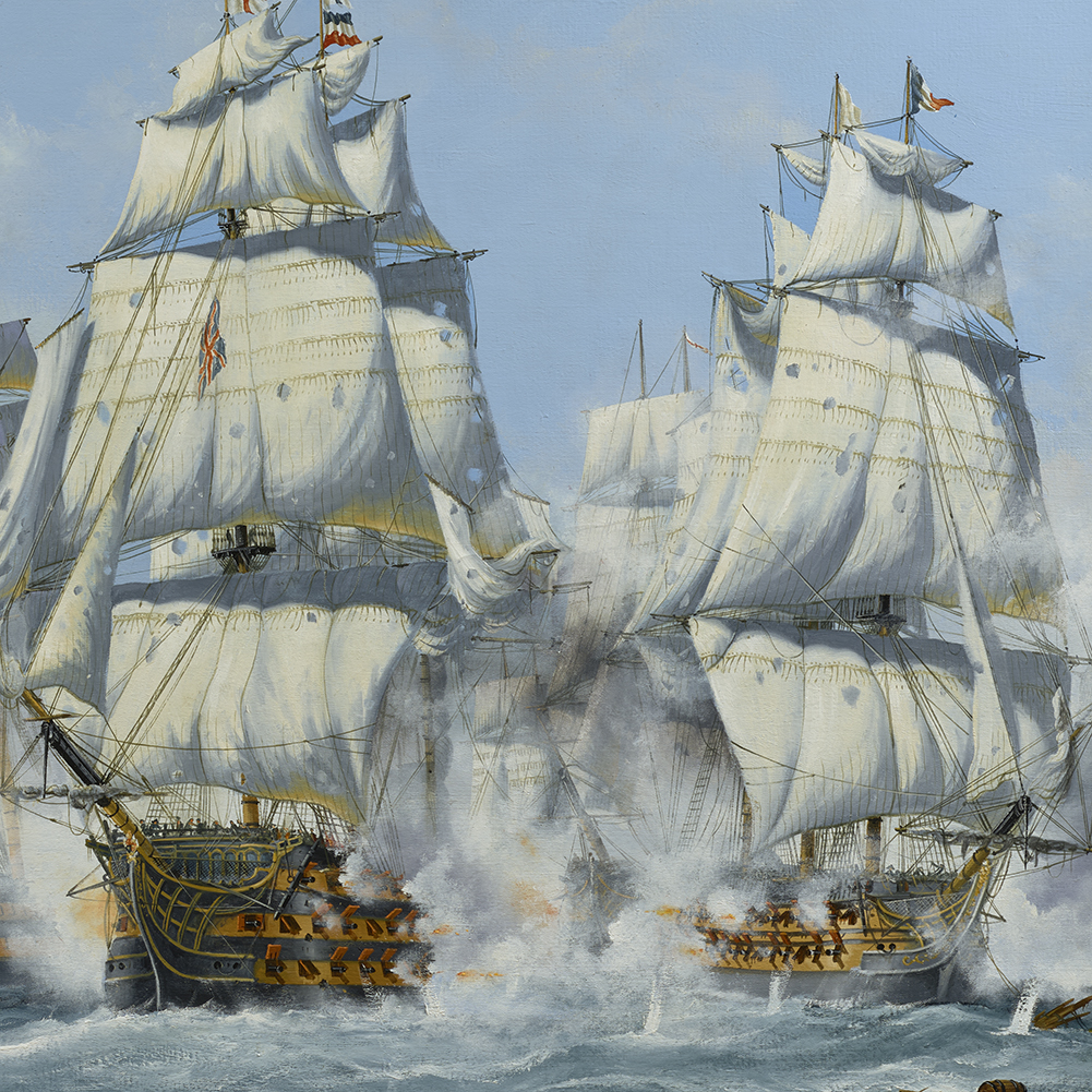 The Battle of Trafalgar, 21st October 1805, Victory Cuts the Line - John Bentham-Dinsdale