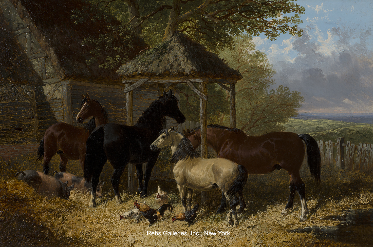 Horses in a Farmyard - Herring, Jr. John F.