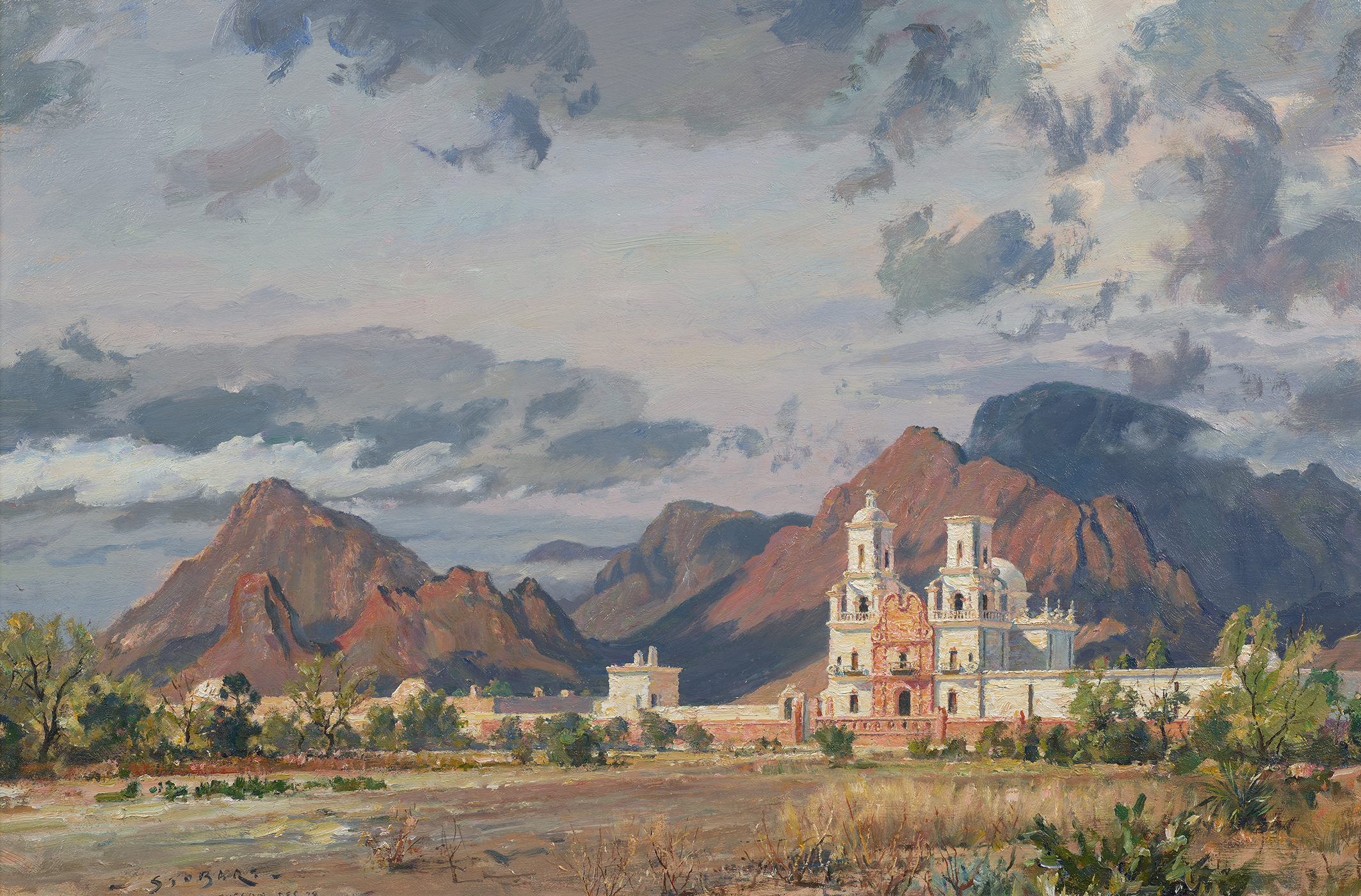 Mission San Xavier, Tucson  - John Stobart