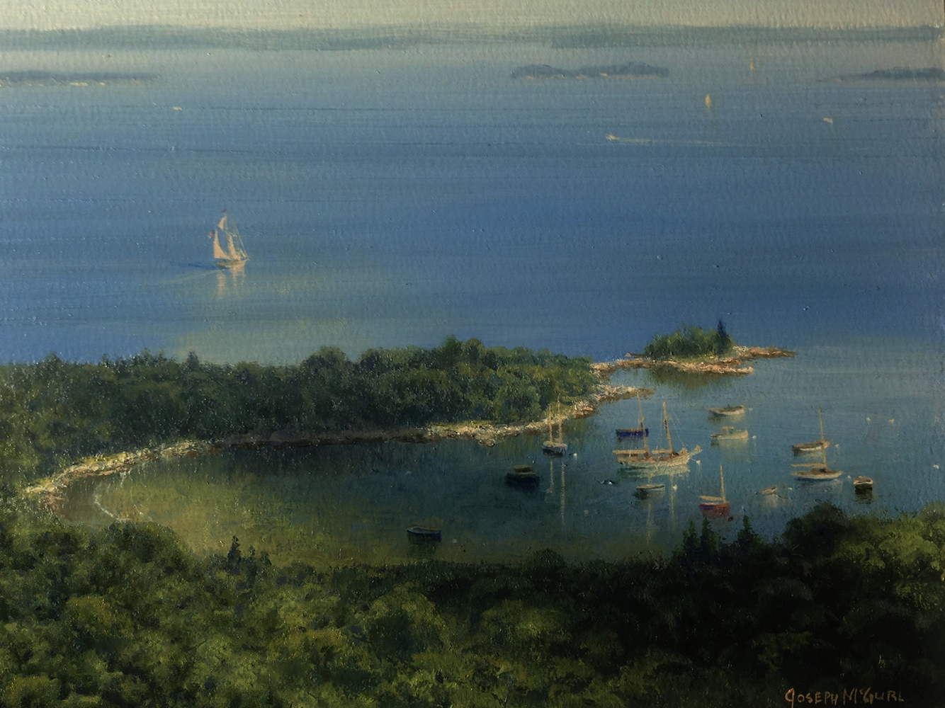 Plein Air, View of Camden Harbor - McGurl Joseph