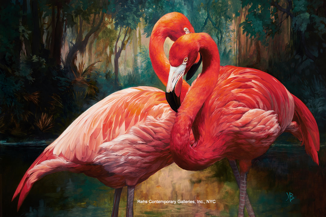 Flamingos - Julie Bell