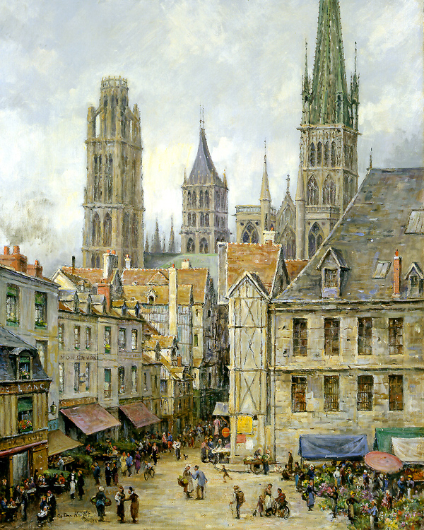 Market Place, Rouen - Knight Louis Aston
