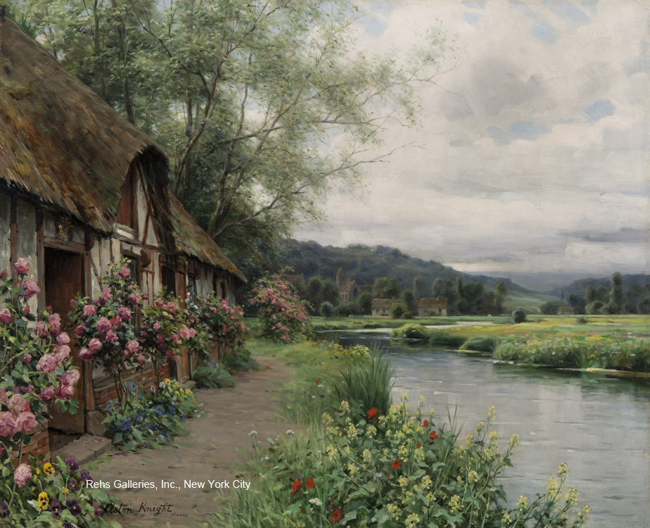 Cottage at Beaumont-le-Roger - Louis Aston Knight