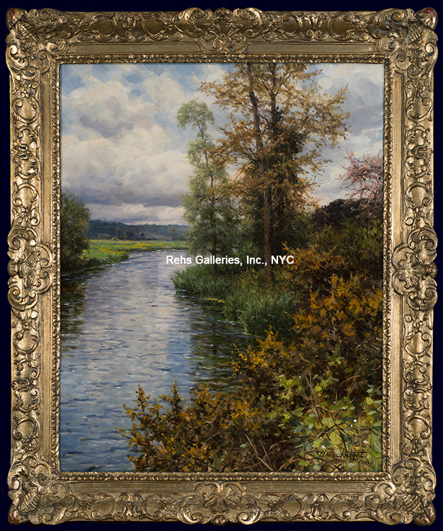 A River Landscape - Fall - Knight Louis Aston