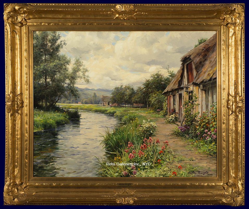 A Cottage in the Meadow - Louis Aston Knight
