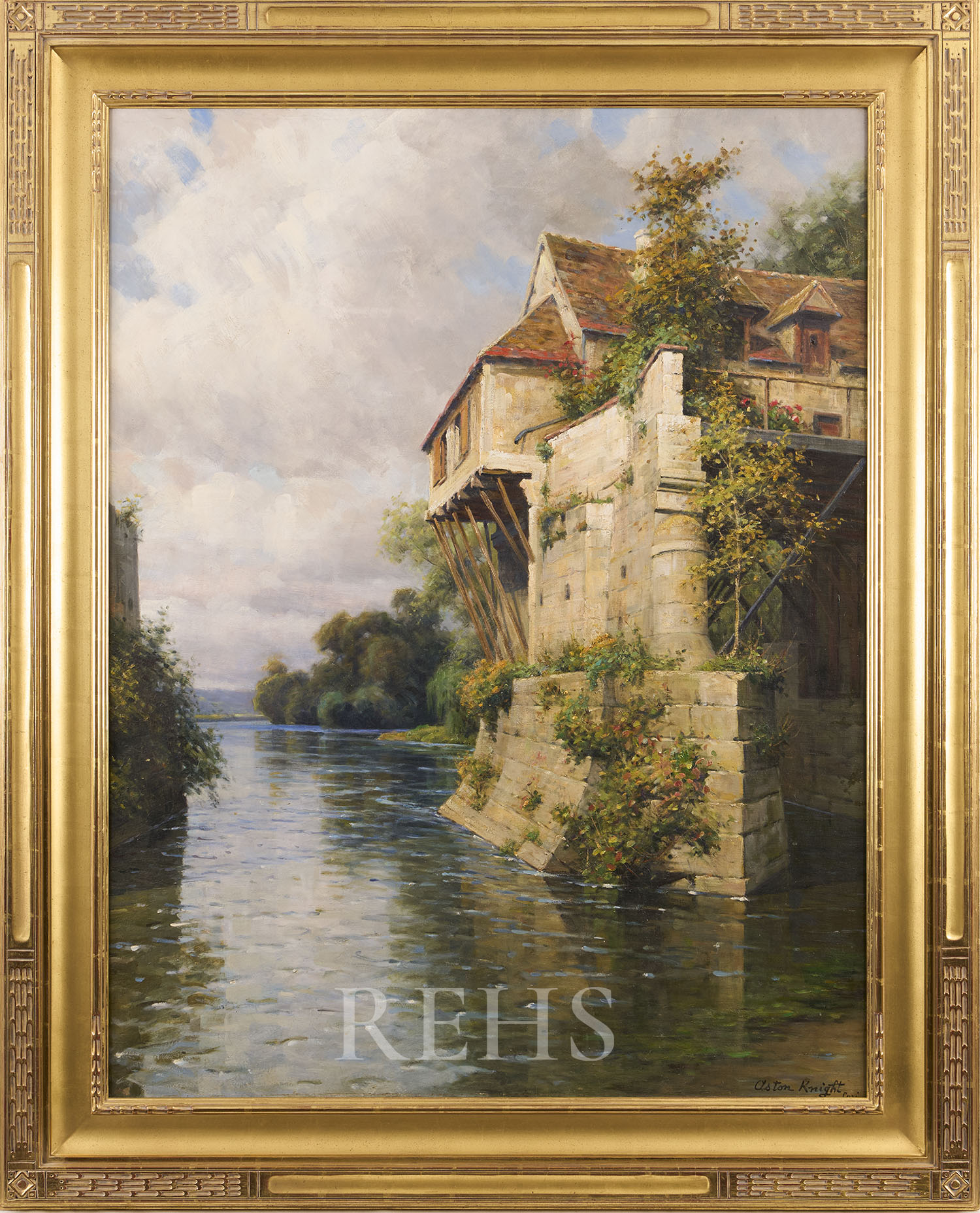 Old Mill on the Broken Bridge, Vernon, Normandy - Louis Aston Knight