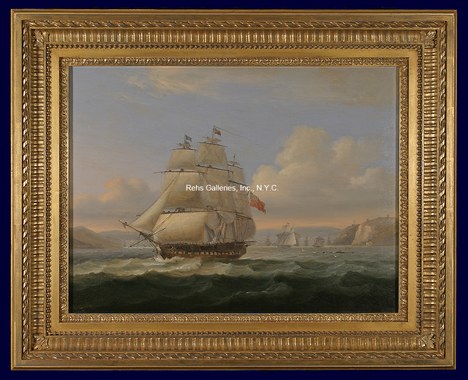 A British Frigate (thought to be the HMS Shannon) Leaving Plymouth - Luny, Thomas