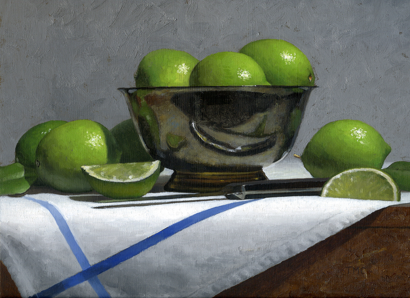 Silver Bowl with Limes - Casey Todd M.