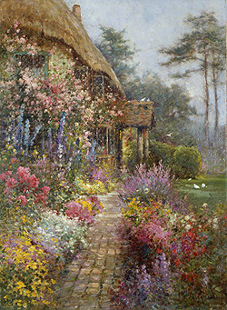 A Garden in July - Breanski, Jr., Alfred de