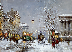 Place de la Madeleine, Winter - Blanchard Antoine