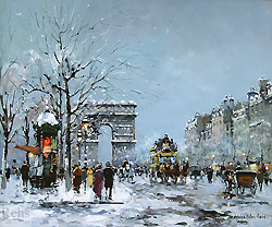 Champs Elysees, Winter - Blanchard Antoine