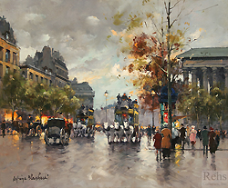Omnibus on the Place de la Madeleine - Blanchard, Antoine