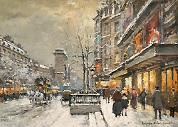 Grands Boulevard, sous la neige - Blanchard, Antoine