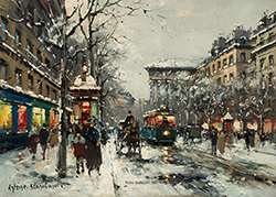 Boulevard de la Madeleine in Winter - Blanchard, Antoine