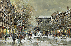 Boulevard de la Madeleine, Winter - Blanchard Antoine