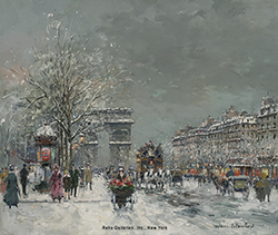 Arc de Triomphe, Avenue des Champs-Élysées, Hiver