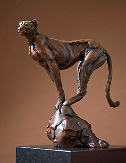Vantage Point Maquette (Cheetah on a Rock) - Walter, Bart