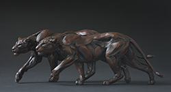 Two Hunting Lioness Maquette - Walter, Bart