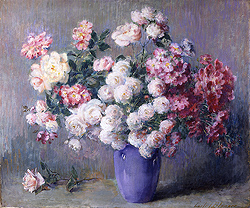 Roses in a Blue Vase - Blenner, Carle J.
