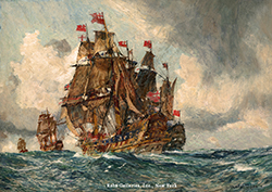 Galleons at Sea - Dixon, Charles