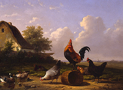 Poultry in a Landscape - Leemputten, Cornelius van