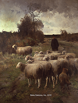 Shepherd and Sheep - Leemputten, Cornelius van