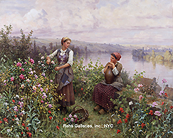 On the Terrace at Rolleboise - Knight, Daniel Ridgway