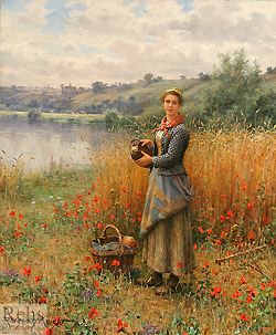 Madeleine in a Wheat Field - Knight, Daniel Ridgway