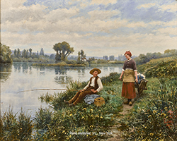 A Passing Conversation - Daniel Ridgway Knight