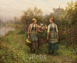 The Path to the Garden - Daniel Ridgway Knight