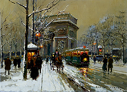 L\'Arc de Triomphe, Hiver - Cortès Edouard Léon