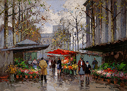 Marche des fleurs a la Madeleine - Edouard Léon Cortès