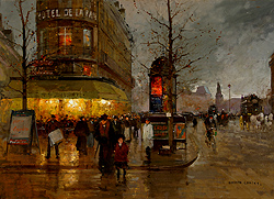 Le Café Balthazard, Place de la Republique - Edouard Léon Cortès